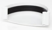 Polypipe Polyflow Deep Capacity [White] External STOPEND RD507 for 117mmx 75mm PVCu Half Round deepline guttering Systems
