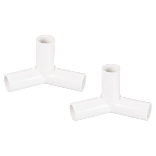 PATIKIL 20mm PVC Pipe Fittings, 1 Pack 3 Way Elbow Water Tubing Joint Connectors Adapters for Garden Irrigation Home Aquarium