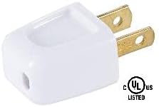 B&P Lamp® Polarized Quick Connect Lamp Plug (SPT-2, White)