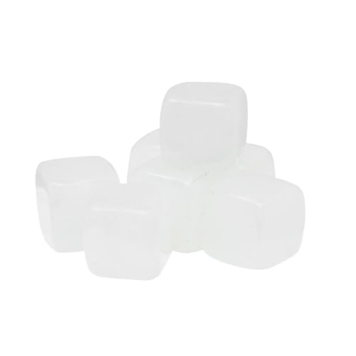 Juego de 7 cubos de cristal de cuarzo transparente de 1,3 cm, piedras naturales de energía, piedras decorativas para chakras, meditación, reiki, oficina, hogar
