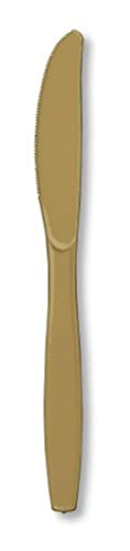 Creative Converting Touch of Color Premium 24 Count Plastic Knives Glittering Gold
