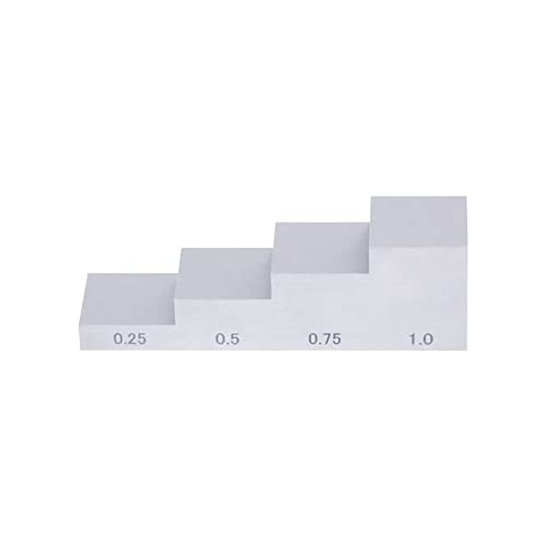 Bloque de calibración de cuña de 4 pasos, rango 0.250" a 1.000", acero inoxidable 304, mecanizado de precisión para medidor ultrasónico de espesor (inspección NDT) miniatura 2
