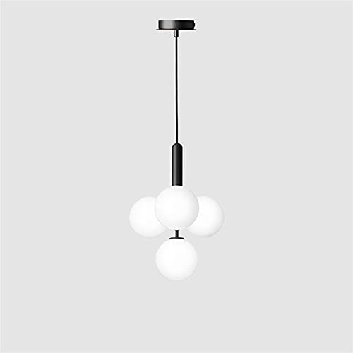 Lustre moderne simple E27 suspension boule de verre pour luminaire intérieur maison