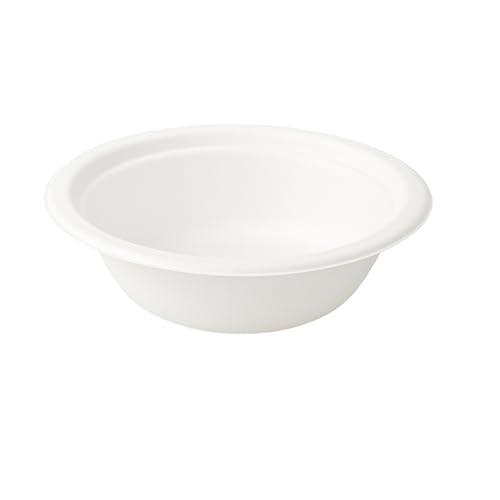 Biovely - [18 x 4 cm - 400 ml, 50 unidades. Platos hondos biodegradables compostables ecológicos en bagazo - desechables, resistentes y reciclables, ideales para fiestas, catering, eventos
