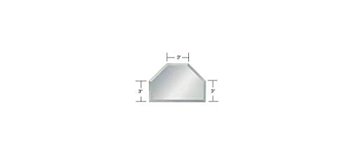 Conector en T de espejo CRL de 3 pulgadas con bisel en todos los lados miniatura 2