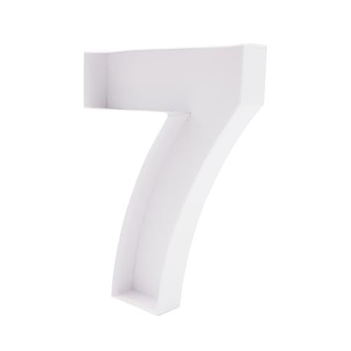 Image of 12 inch Fillable Number Paper Mache Cardboard Cutouts Sweet Charcuterie Board Tray(White, 7 Shape)