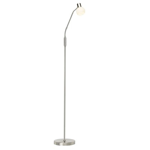 Lámpara de pie de texto brillante, grande, 1 x LED E14 3 W, 260 lm, 3000 K incluye, de metal/vidrio, hierro/blanco G16358/13