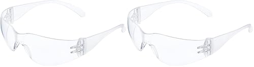 3M Gafas de seguridad Virtua con lentes antiarañazos transparentes 71500-00001 (Paquete de 2)