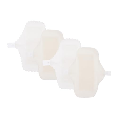 FRCOLOR 4 Piezas Almohadillas Menstruales Reutilizables Algodón Transpirable Antialérgicas para Mujer Posparto y Uso Diario