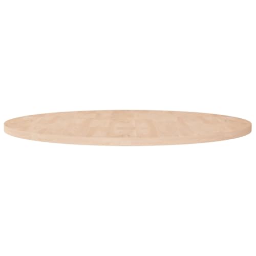 Plateau chêne massif Ø90 cm rustique en bois noble de 2,5 cm d'épaisseur