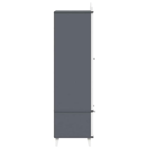 Armoire gain de place en bois avec tiroirs et étagères ROROS - 8