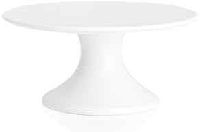 Kanwone 8-Inch Porcelain Small Cake Stand, Cake Plate, Dessert Stand, Cake Stand for Party, Baby Shower, Home Decorating Stand, White