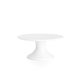 Kanwone 8-Inch Porcelain Small Cake Stand, Cake Plate, Dessert Stand, Cake Stand for Party, Baby Shower, Home Decorating Stand, White