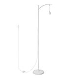 Pispoer 植物育成向けフロアスタンド，四段階調節高さ，ソケット口金サイズE26，フットスイッチ，ホワイト