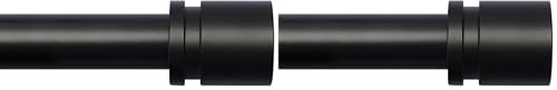 Image of Byondeth Curtain Rods for Windows 16 to 48 or 60 Inches Max Adjustable Length 1 Inch Diameter Window Curtain Rod with Aluminium Finials, Black (Pack of 2)