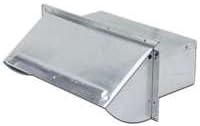 106R 3.25 by 10 in. Aluminium Wall Cap Damper
