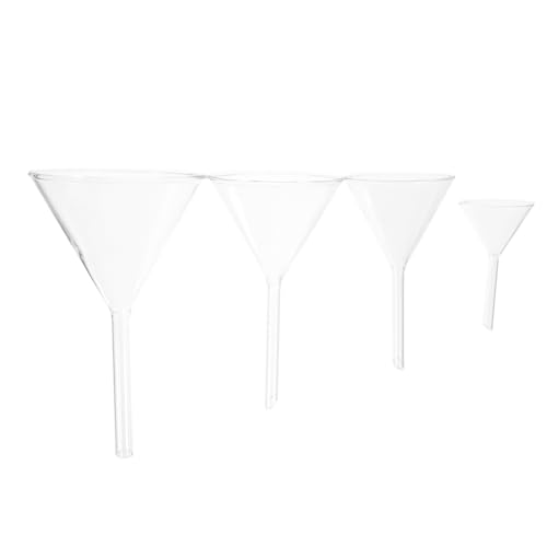 Embudos de vidrio de borosilicato juego de 4 piezas para investigación