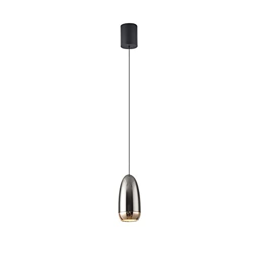 Suspension luminaire design scandinave en aluminium noir réglable pour chevet