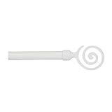 Barra cortina de metal ideal para telas de peso ligero y medio.