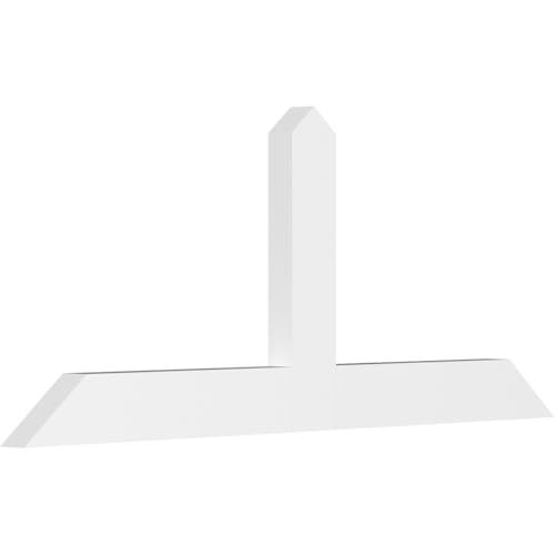 48"W x 20"H x 2"D x 4"F, 10/12 Pitch, Portland Signature Urethane Gable Bracket, Primed Tan