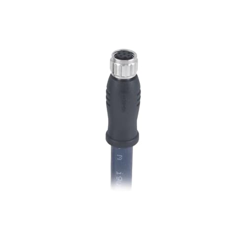 Conector M8 A-Code 3 pines hembra recto con cable de aviación moldeado 4