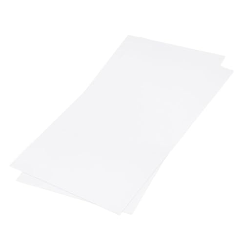 Image of MECCANIXITY ABS Plastic Sheet 24 Inch x 12 Inch x 0.06 Inch ABS Styrene Sheets for Building Model DIY Crafts Panel White 2 Pcs