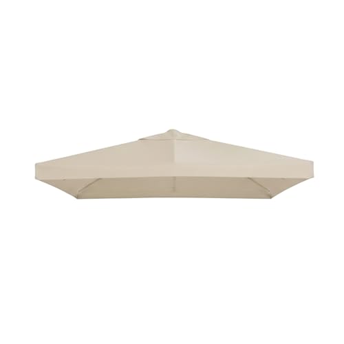 Garden Winds Universal 10’ x 10’ Single-Tier Replacement Gazebo Canopy – Beige, RipLock 350 Polyester, UV & Water Resistant