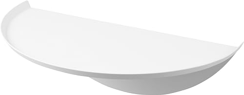 Yamazaki Industries 1937 [Push Pins for Gypsum Board and Wood Screws Included] Wall, Side Table, Compatible with Gypsum Board Walls, White, W 15.7 x D 8.7 x H 4.6 inches (40 x 22 x 11.7 cm), Tower