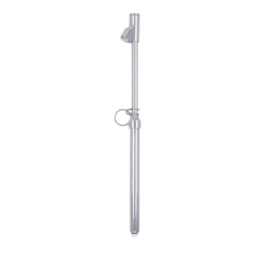 JISADER Manómetro de Presión de Neumáticos, Cuerpo de Aluminio, Manómetro Portátil, Tubo de Aleación de Zinc, Escala Precisa, Apto para Coches, Camiones Y Aut, Plata