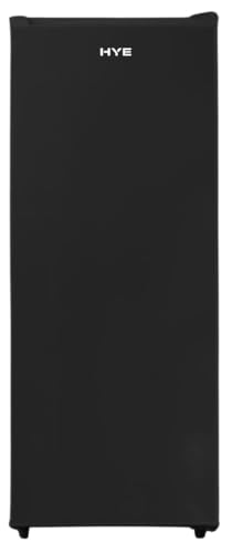 HYE Upright Freezer – 156L Freestanding Freezer, Energy-Efficient 187 kWh/Year, Quiet 41 dB Operation, Consistent -18°C Cooling, Ideal for Home, Office, Shared Spaces - Black - RF01SDFR156B23