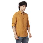 Image of Spykar Men's Slim Fit N /A Full Sleeve Striped Casual Shirts