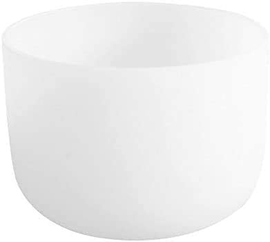 432Hz Perfect Pitch A Note Third Eye Chakra Frosted Quartz Crystal Singing Bowl 8 inch mallet and o-ring included