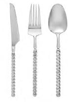 Decorline Pearl Collection Set de Couverts en Plastique Réutilisables 36 Pièces – Argent Poli – Fourchettes, Cuillères et Couteaux – Couverts...