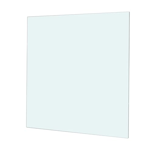 Image of Tempered Glass Square Table Top 39.3 * 39.3 Inch Diameter, 3 /8 Inch Thick, Heavy-Duty Safety Glass Circle for Dining Table, Desk, Patio Base Replacement-Clear