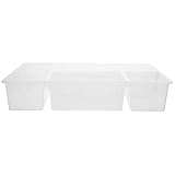 TOGEVAL Cajón Organizador de Cubiertos Transparente de Pp, Bandeja Compartimentos para Utensilios, Caja de Almacenamiento para Cocina, Práctico y Ahorra Espacio, Adecuado para Ordenar