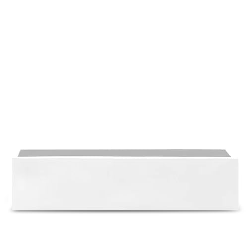 amei Der Lange Pflanzkübel aus Fiberglas (Weiß 60 x 17 x 15 cm) – Handgefertigter Balkonkasten aus hochwertigem Stonefiber – Frostsicher, UV-beständig und langlebig – für Innen und Außen