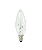 Bulbrite460020 20PK - 25W - Torpedo B8 - E12 Base - 120V - 2600K - 3,000Hrs - Dimmable - Clear - Krystal Touch Krypton