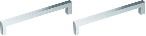 Image of Amerock | Cabinet Pull | Polished Chrome | 6-5 /16 inch (160 mm) Center-to-Center | Monument | 2 Pack | Drawer Pull | Drawer Handle | Cabinet Hardware