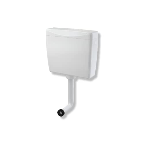 Premium Spülkasten WC Kunststoff Start/Stop Toilettenspülung, Klospülung, WC, Spülkasten 6-8 Liter, weiss Bad Aufputz Wasserspülkasten Funktionsklasse I Cover
