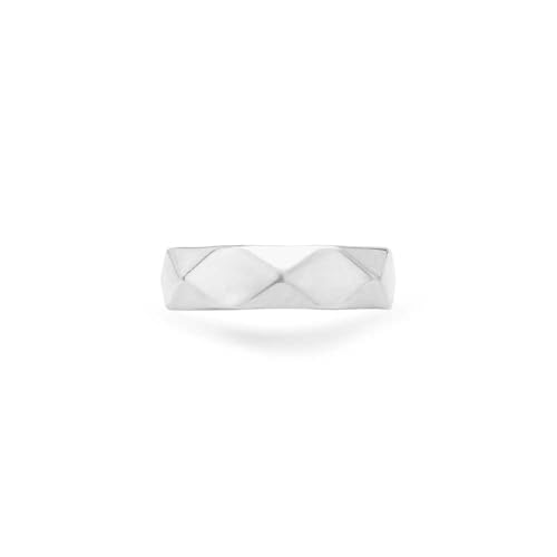 Image of Mia by Tanishq Sleek Frame White 92.5 Silver Finger Ring for UNISEX