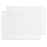 Juego de 2 Alfombrillas de Silicona Transparente,40 X 30 cm Manteles Individuales de Silicona,Alfombrillas de Siliconas para Manualidades,Resistente al Calor,Antideslizantes,Lavables para Restaurante