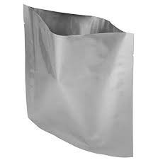 Amit Marketing Silver Foil Bag - 1 KG I Aluminium Plastic Pouches I Packaging Metalized Hot/Dry Foods I Parcel Bags I Biryani Pouch I Multipurpose Packet for Tea, Coffee, grocery I Pack Of 100 Pcs