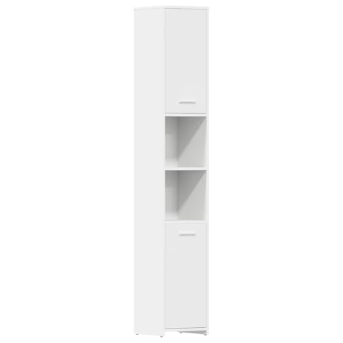 Eleganz Mueble de baño blanco 30 x 30 x 183,5 cm de material de madera – ahorra espacio y es duradero para baños pequeños
