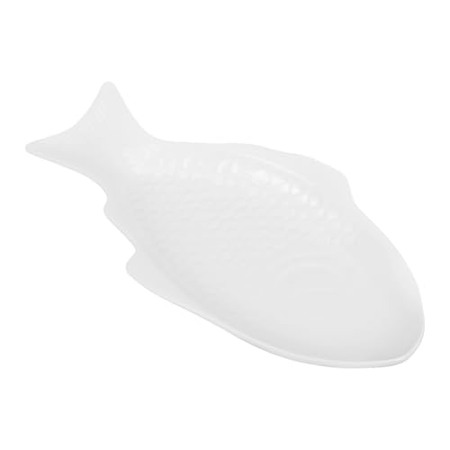 CIYODO Assiette Poisson Céramique Plateau Vapeur Décoratif pour Fruits de Mer et Sushi Design Élégant Maison