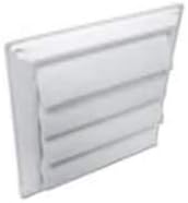 Lambro Industries 362W Wall Ven | 7" White Plastic Louvered 1 (0.875" x 10.875")