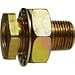 MIDLAND INDUSTRIES 28346 Bulkhead Connector, 3/8 in FNPTF x 1/2 in MNPTF, Brass