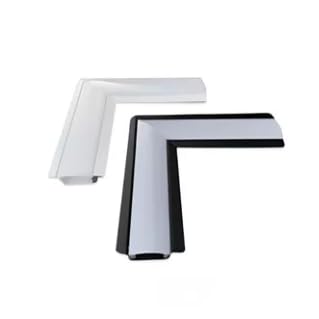 Cantoneira Junção Emenda L 45° Teto/Teto Perfil Led Embutir 24x7MM Branco