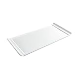 Milisten Bandeja Rectangular de Cerámica Japonesa 23 Cm Asas Antideslizantes para Servir Sushi, Pastel y Aperitivos, Plato para Almacenar Alimentos y Vajilla Decorativa