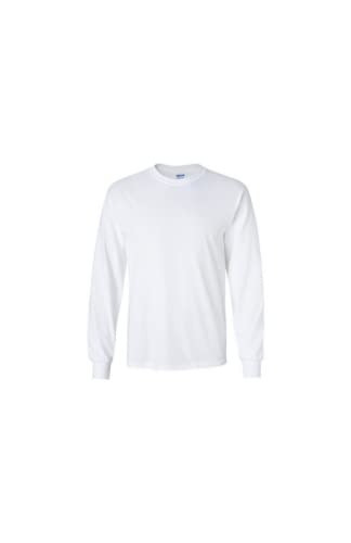 Gildan Long Sleeve Heavy Cotton Shirt(White | Amazon.com