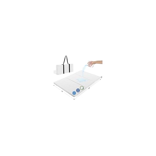 Image of Stuffed®️ Pack and Play Mattress (38 x 26 inch), Tri-fold Travel Pack n Play Mattresses, Protable Waterproof Mattress for Pack n Play, Mini Crib Mattress Nap Mat Foldable with Carry Bag